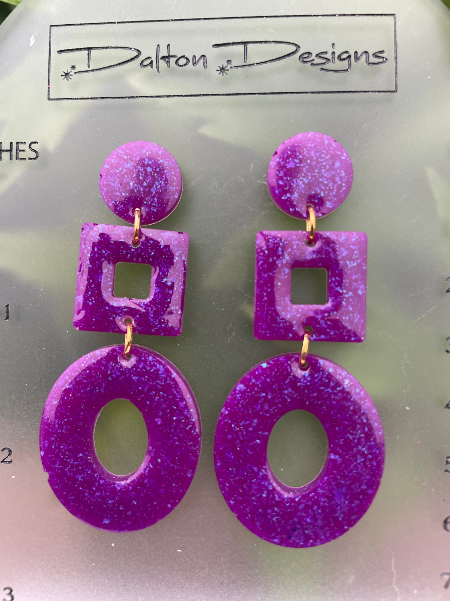 Orchid Purple Mod Earrings