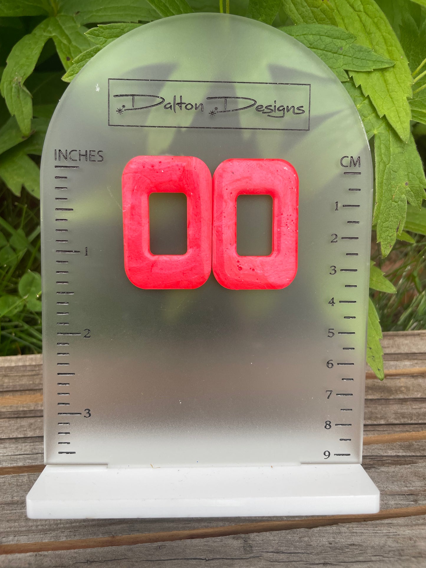 Coral Rectangle Earrings