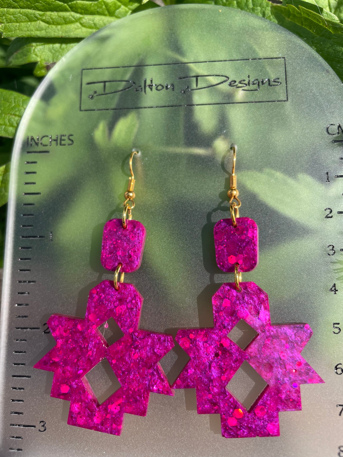Muted Pink Aztec Mini Earrings