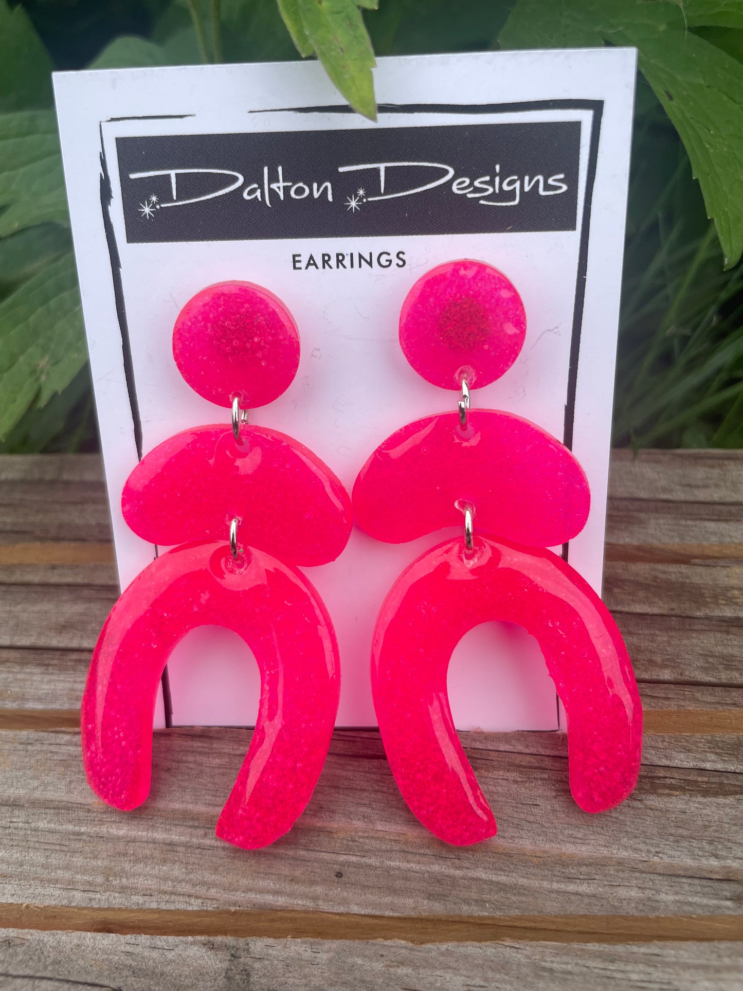 Hot Pink Funky Fun Earrings
