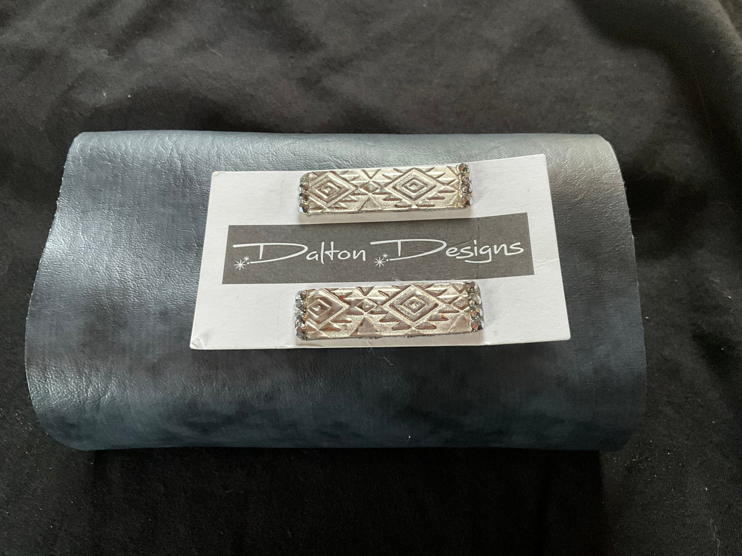 Aztec Sterling silver with dark silver crystals