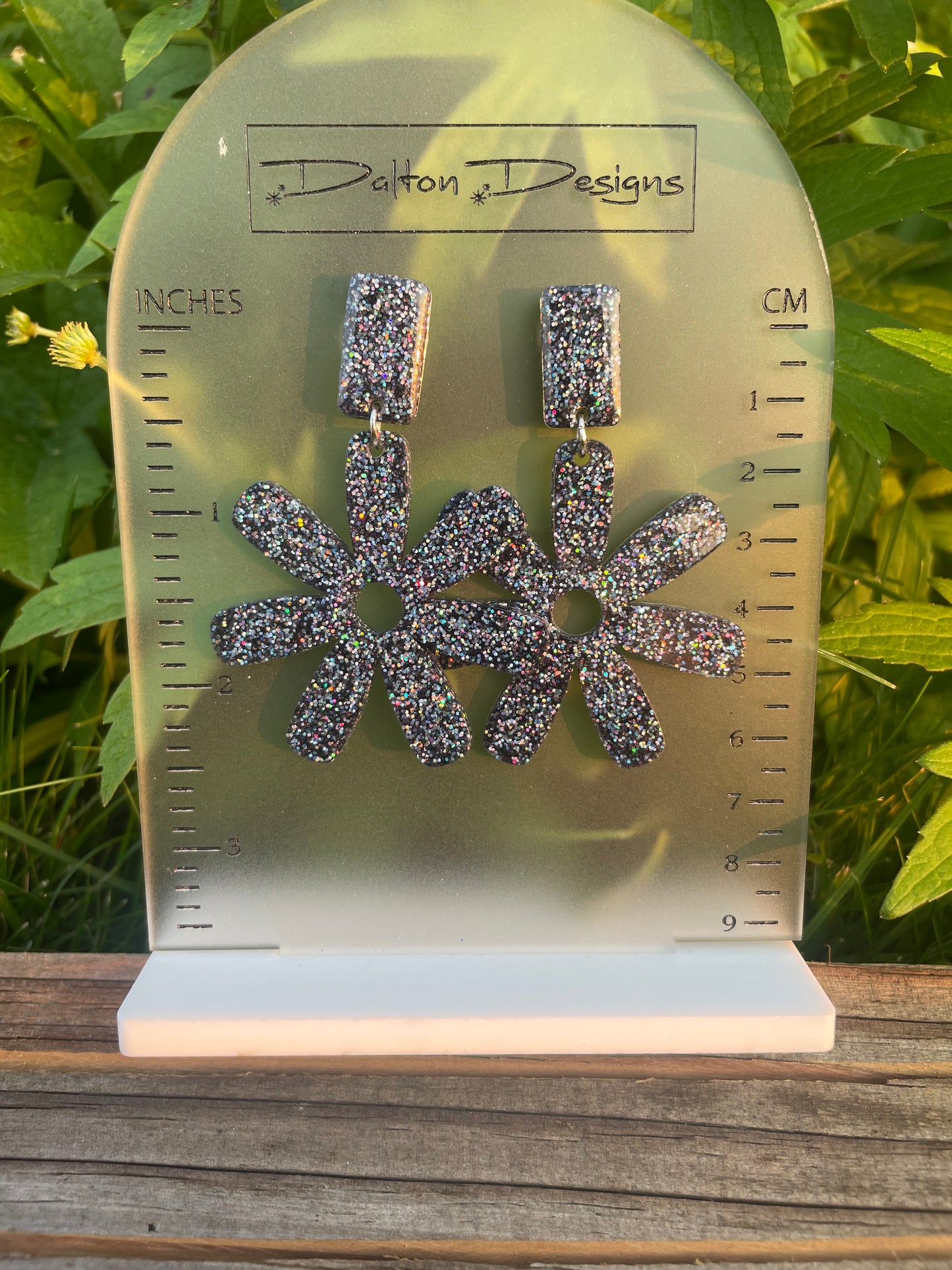 Black AB Spur Earrings