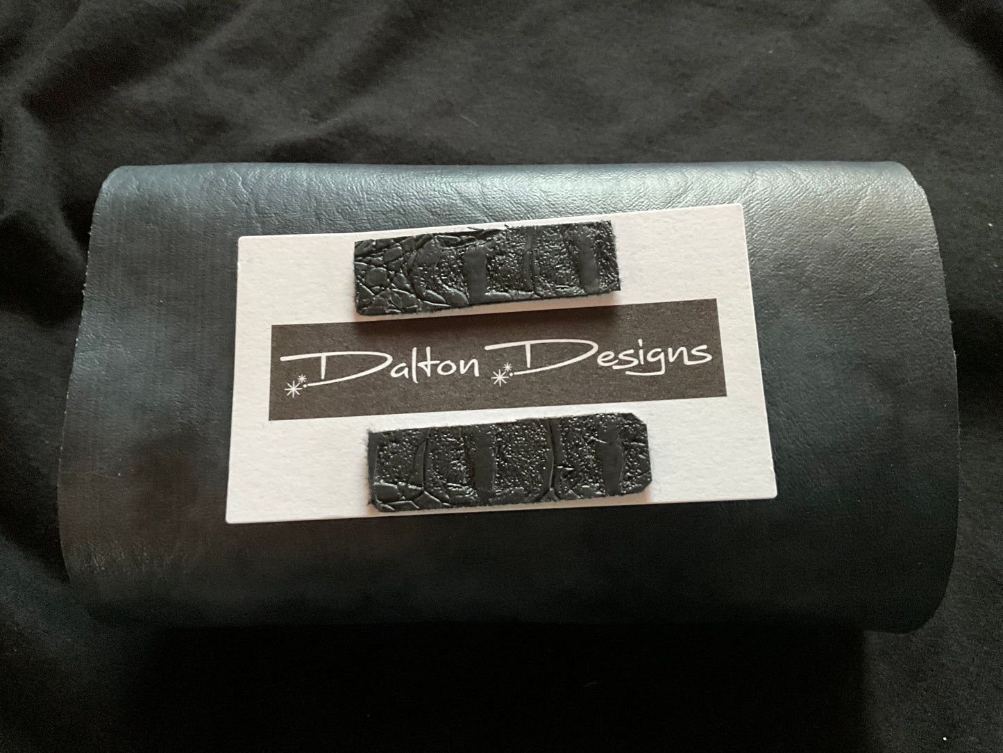 Black Snakey Skin Leather Set