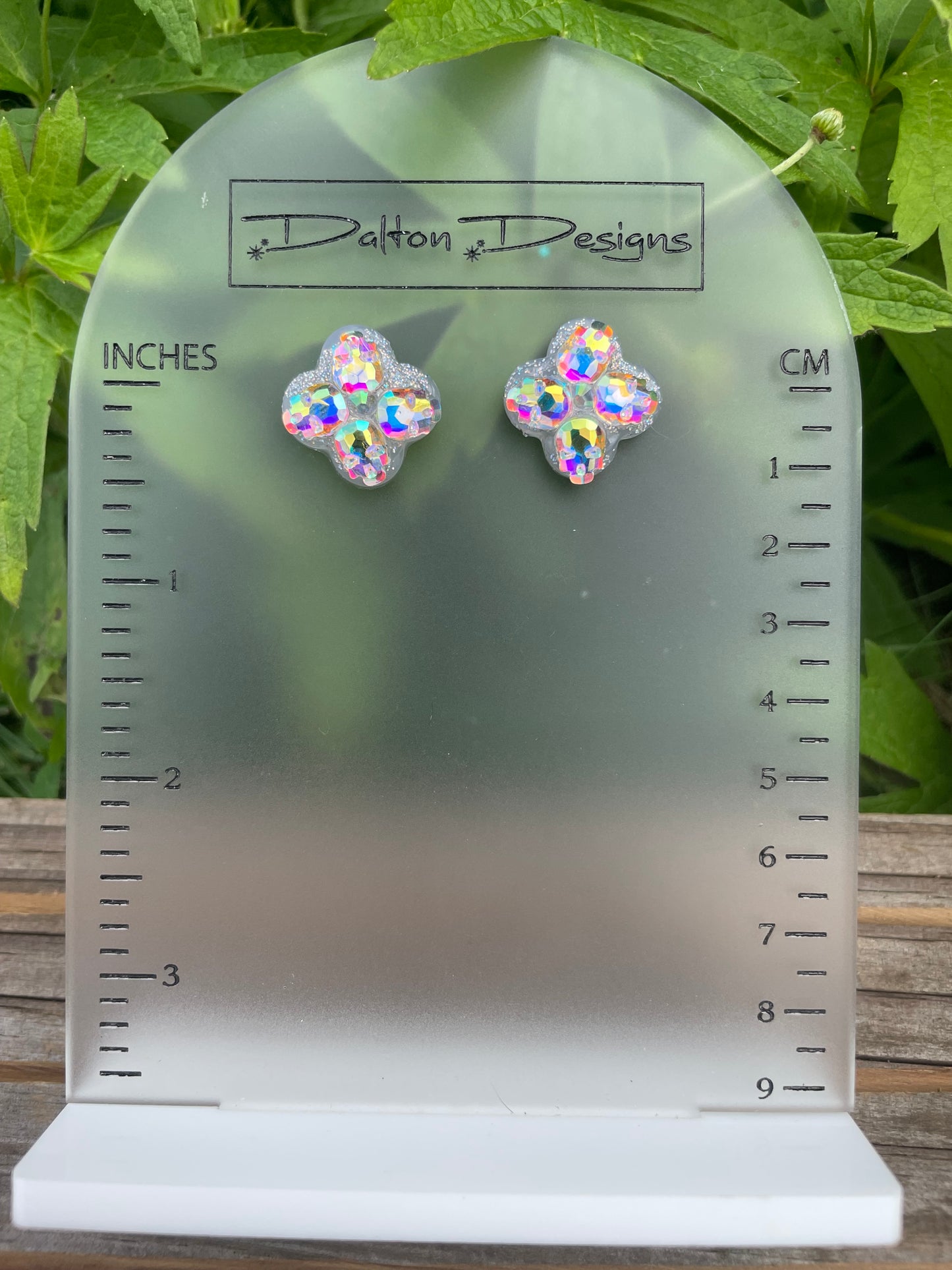 Clear AB Tiny Skull Studs