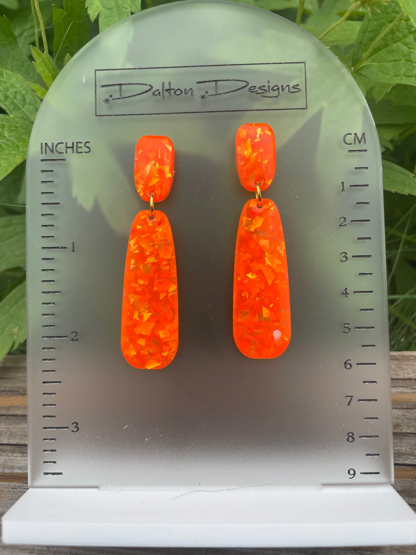 Illini Orange Drop Earrings