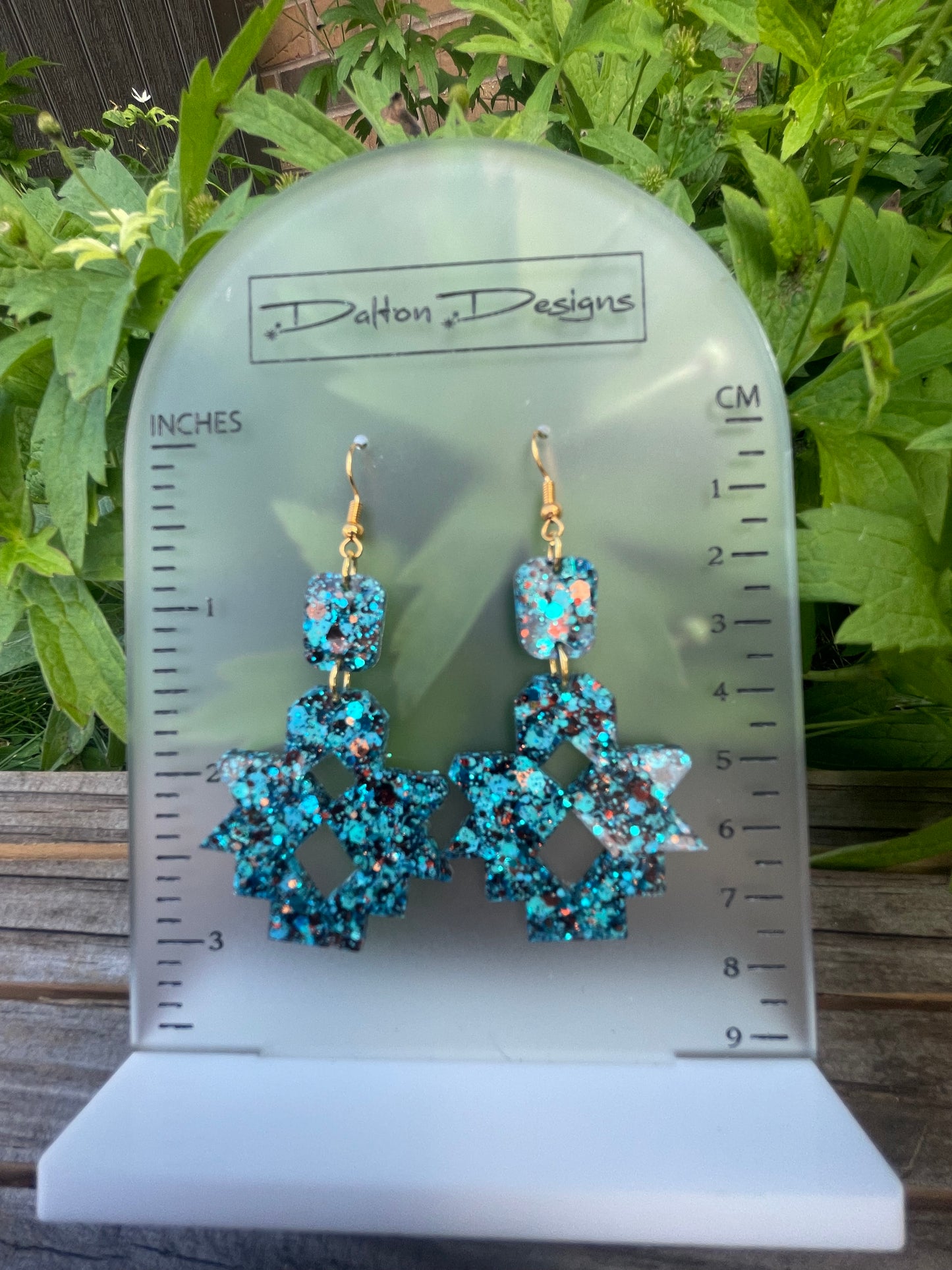 Turquoise Mix Aztec Mini Earrings