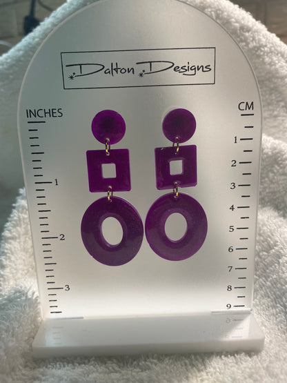 Orchid Purple Mod Earrings
