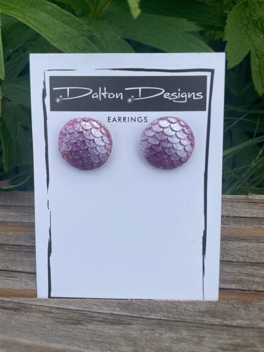 Pink Mermaid Magic Studs