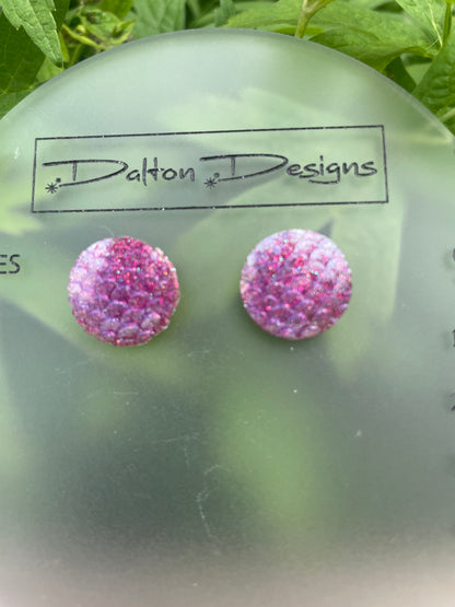 Pink Mermaid Magic Studs
