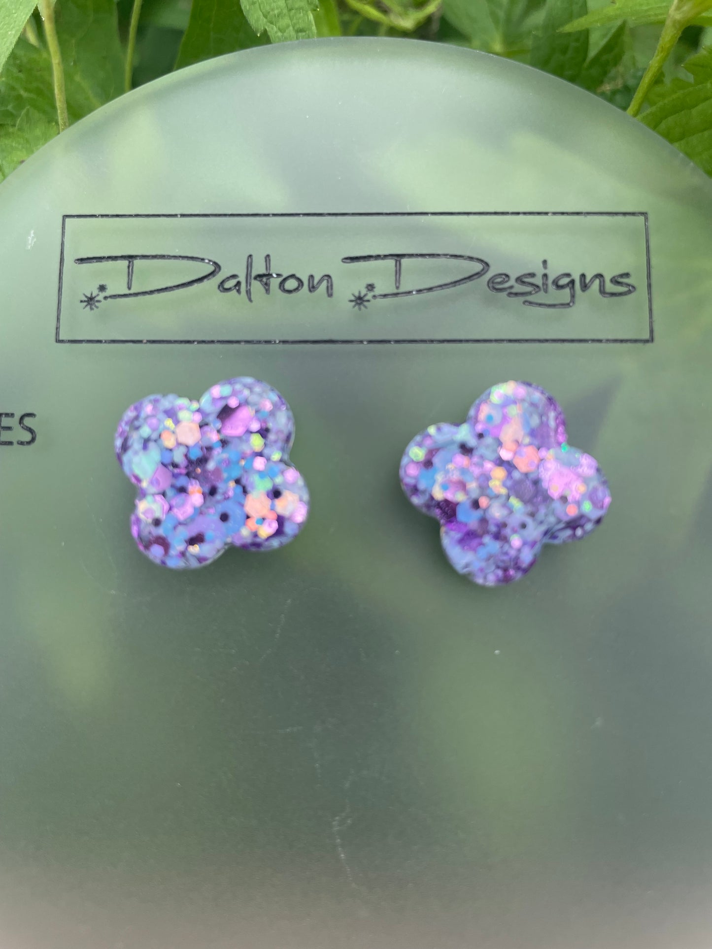 Double Trouble Purple Studs
