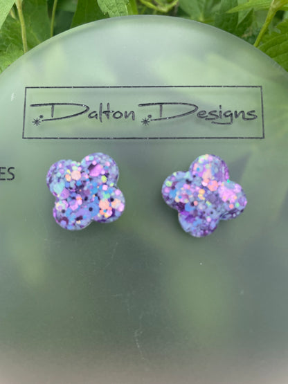 Double Trouble Purple Studs