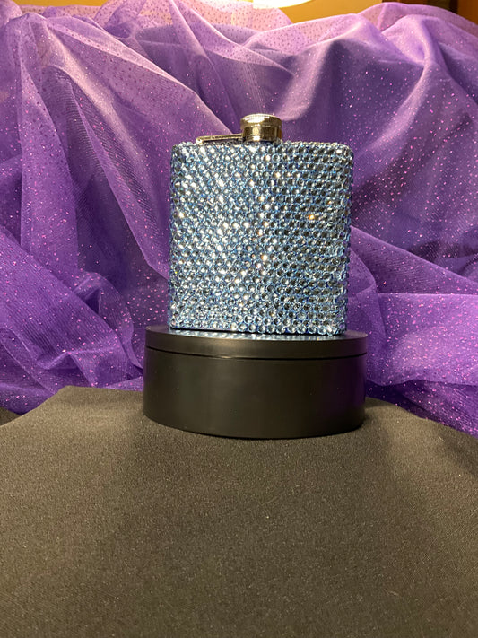 Light Blue Bling Flask