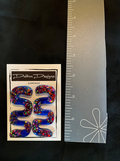 Stained Glass Wave Earring