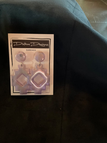 Lilac Aurora Aztec Earrings