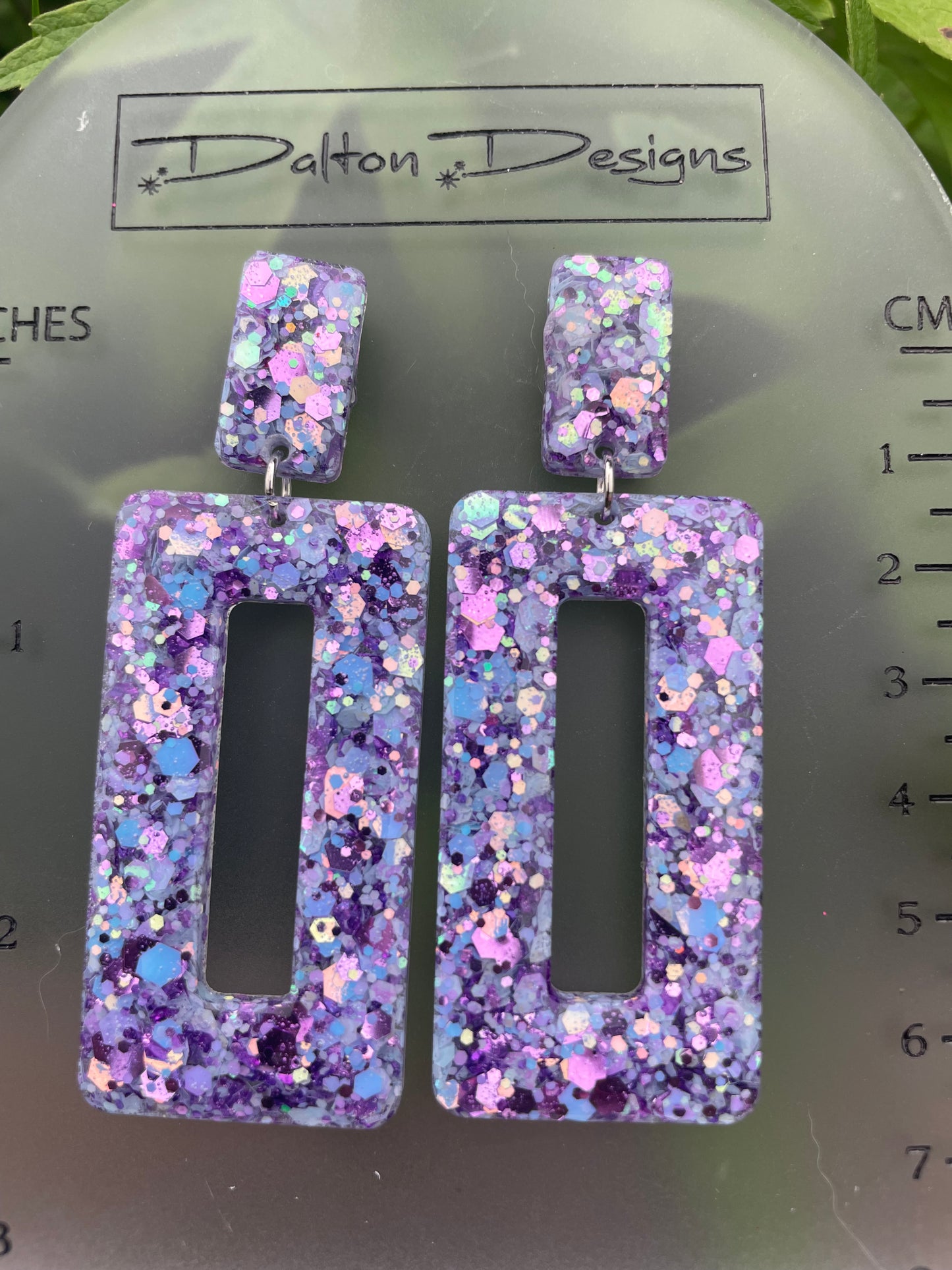 Purple Mix Glitter Earrings