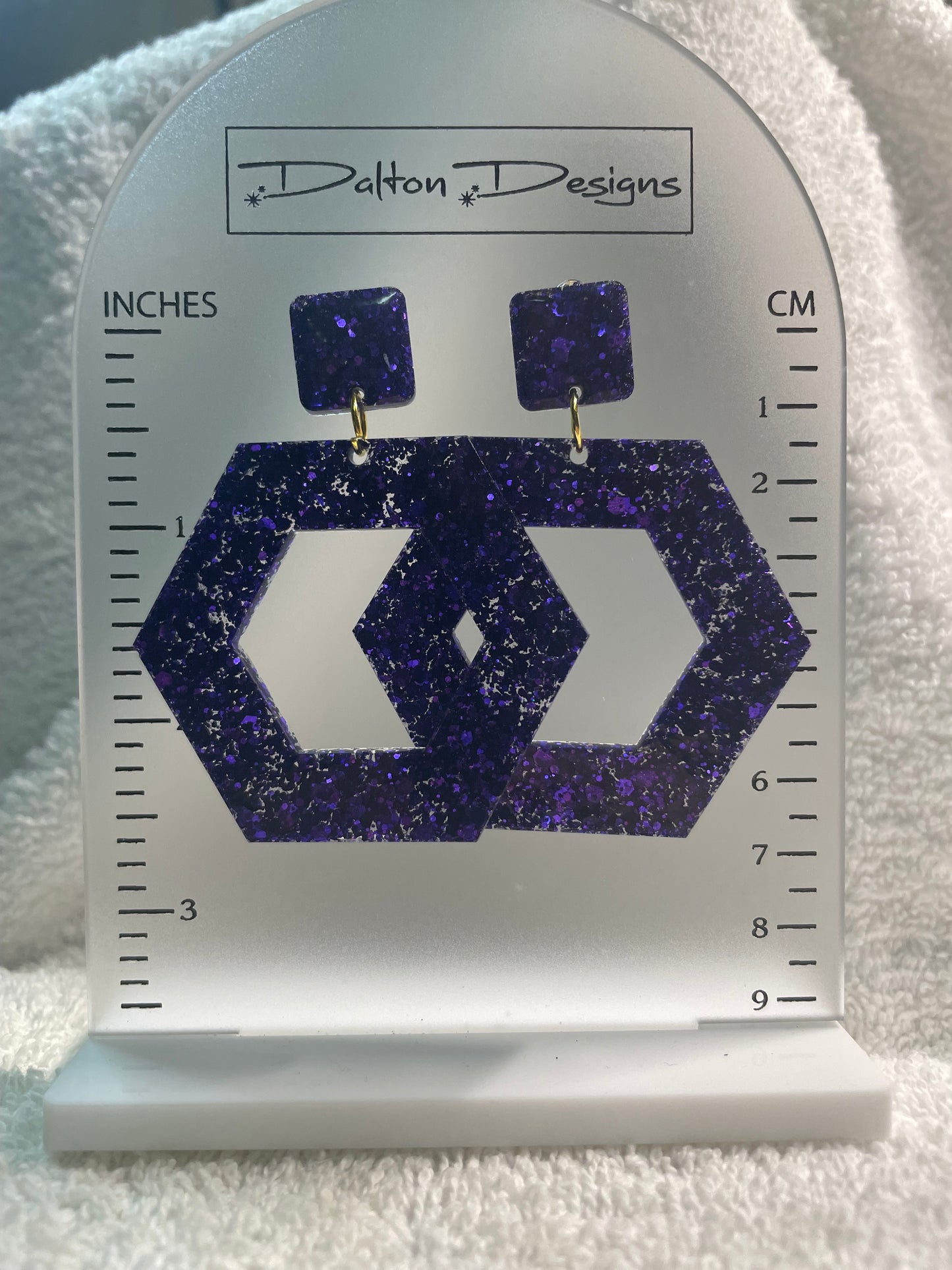 Chunky purple earrings