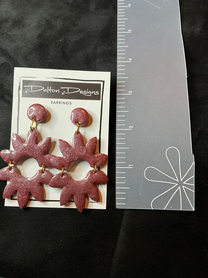 Mauvy Starburst Earrings