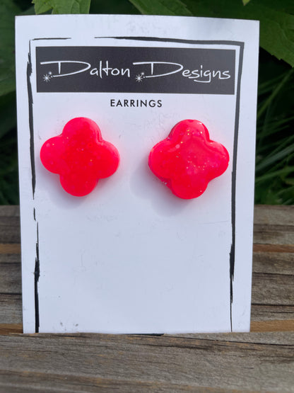 Poppy Red Studs