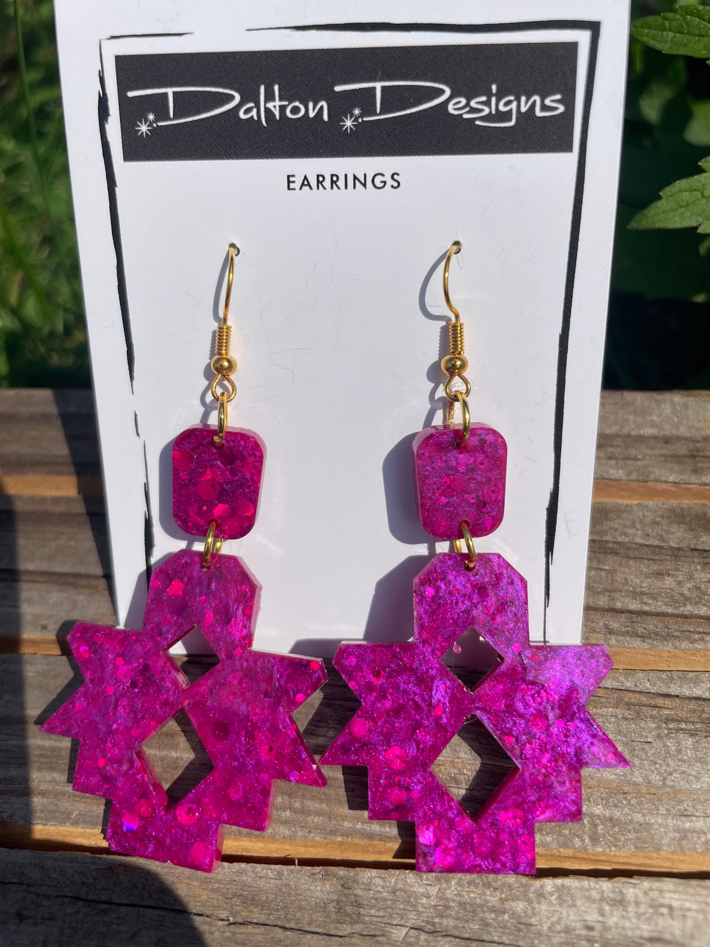 Muted Pink Aztec Mini Earrings