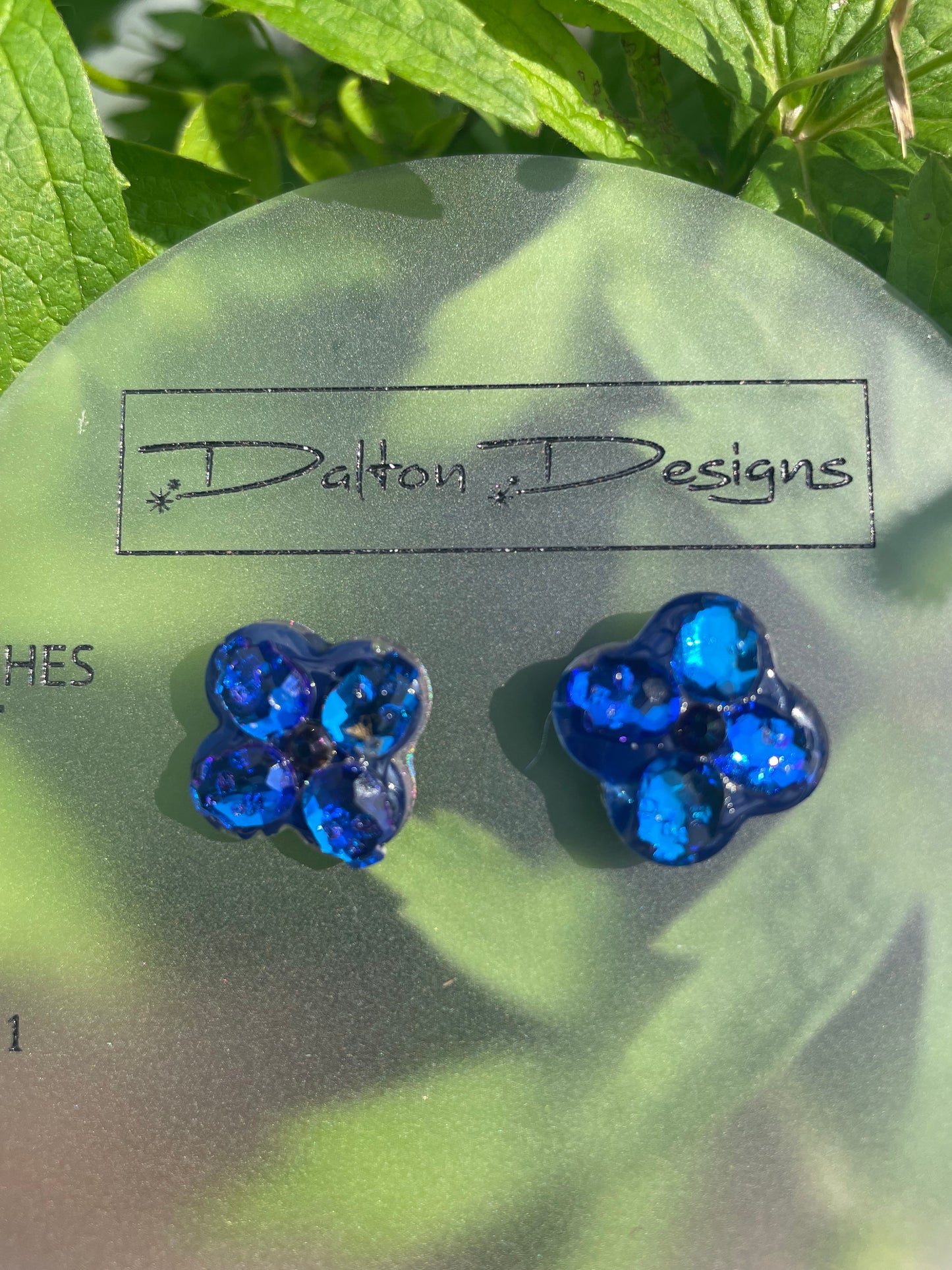 Tiny Blue Skull Studs