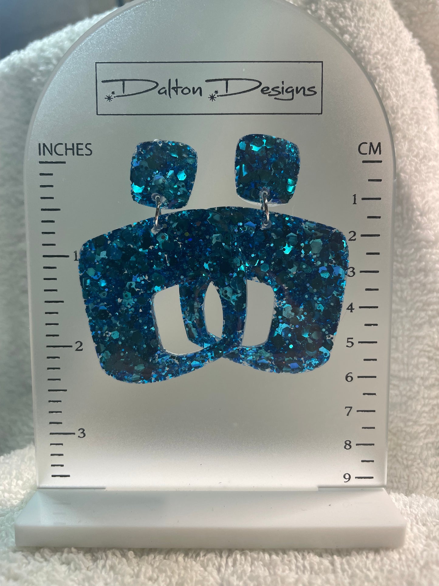 Chunky Teal Earrings