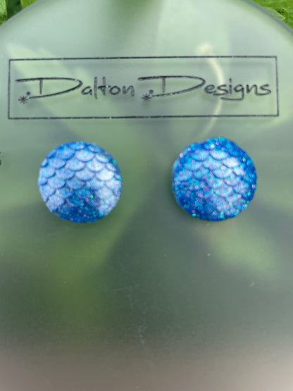 Blue Lagoon Mermaid Studs