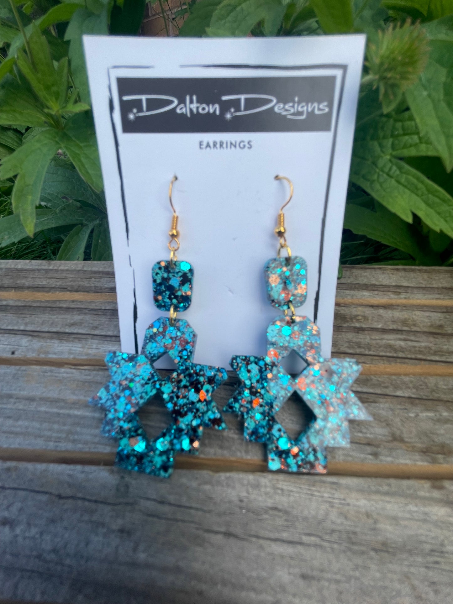 Turquoise Mix Aztec Mini Earrings