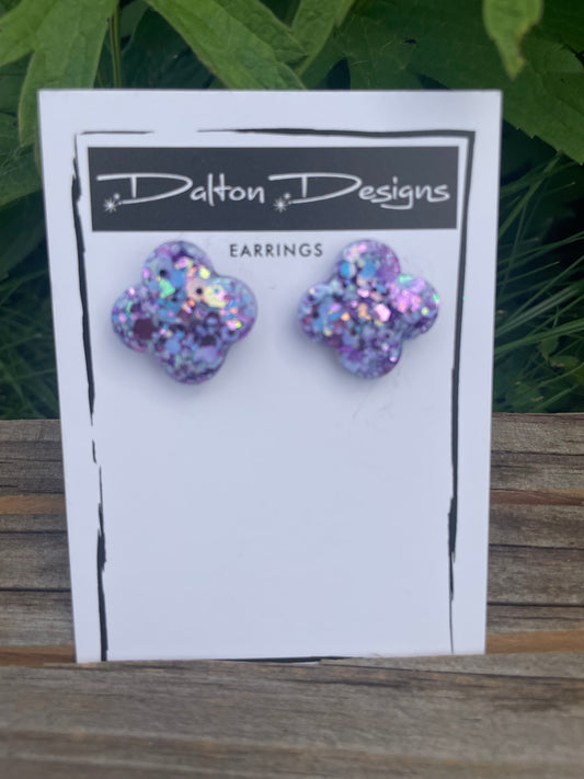 Double Trouble Purple Studs