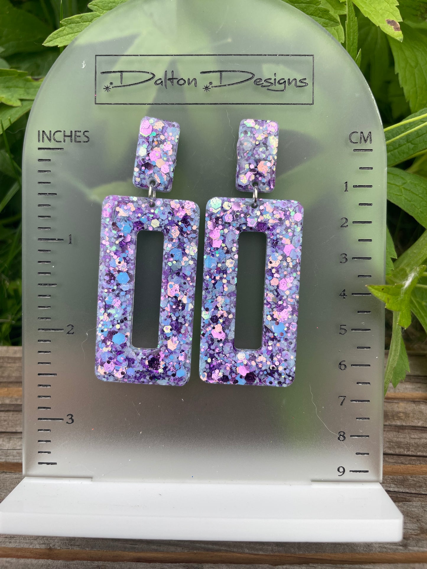 Purple Mix Glitter Earrings