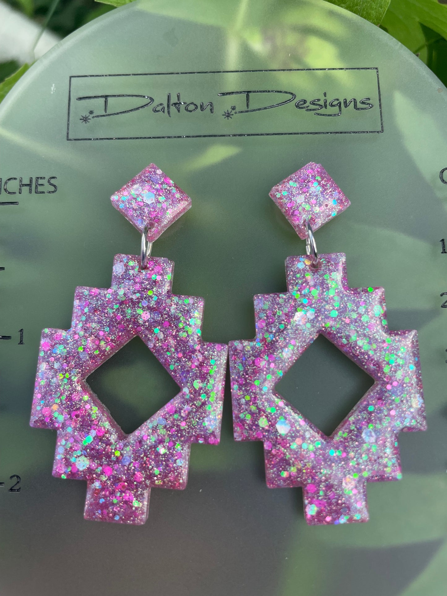 Light Pink Mix Aztec Style Earrings