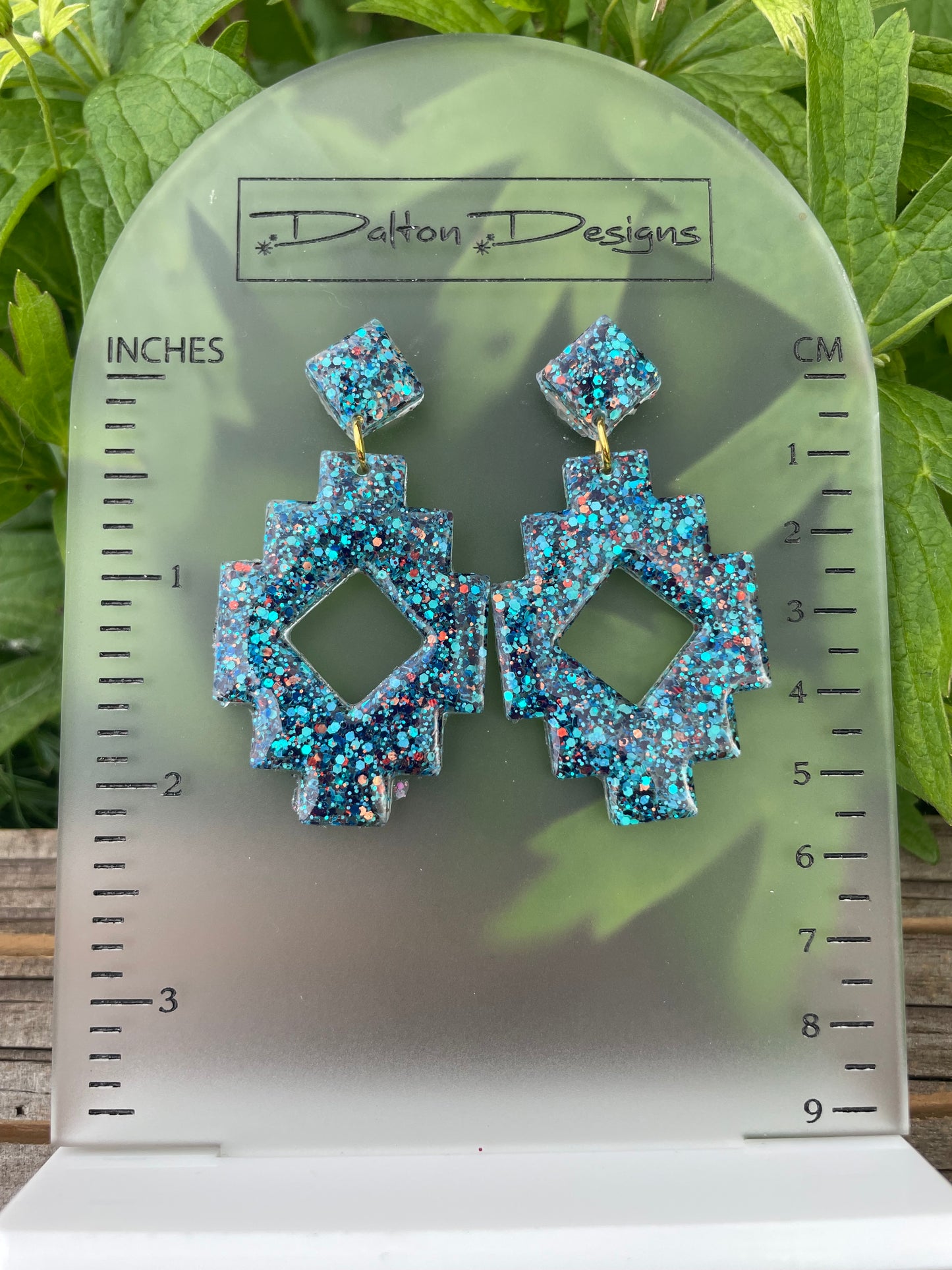Turquoise Mix Aztec Earrings