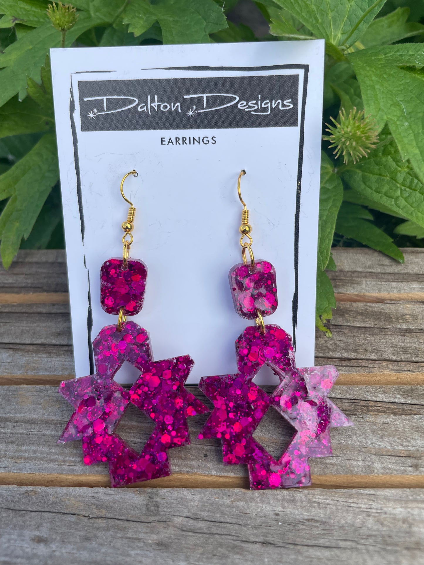 Hot Pink Aztec Mini Earrings