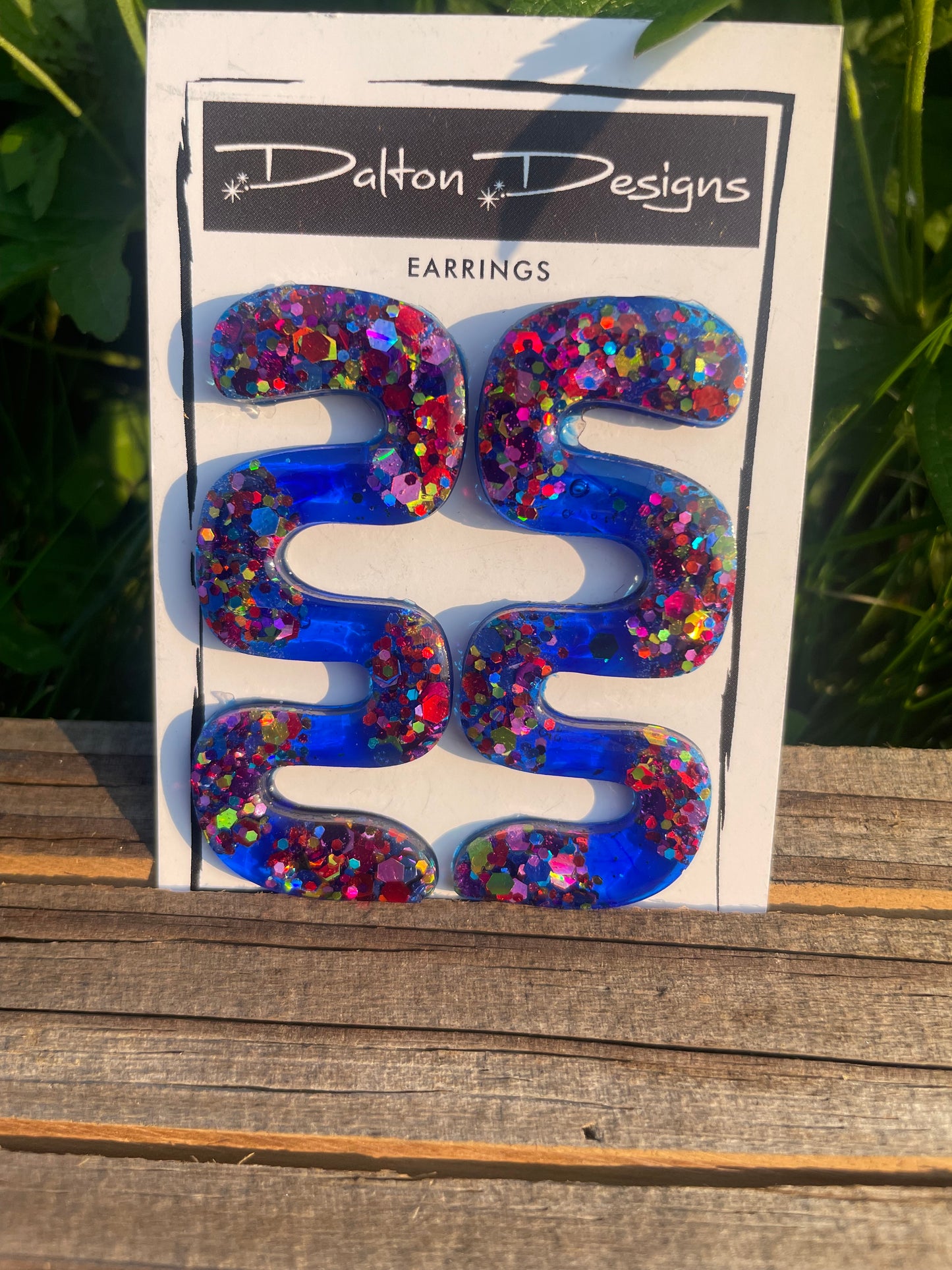 Stained Glass Wave Earring