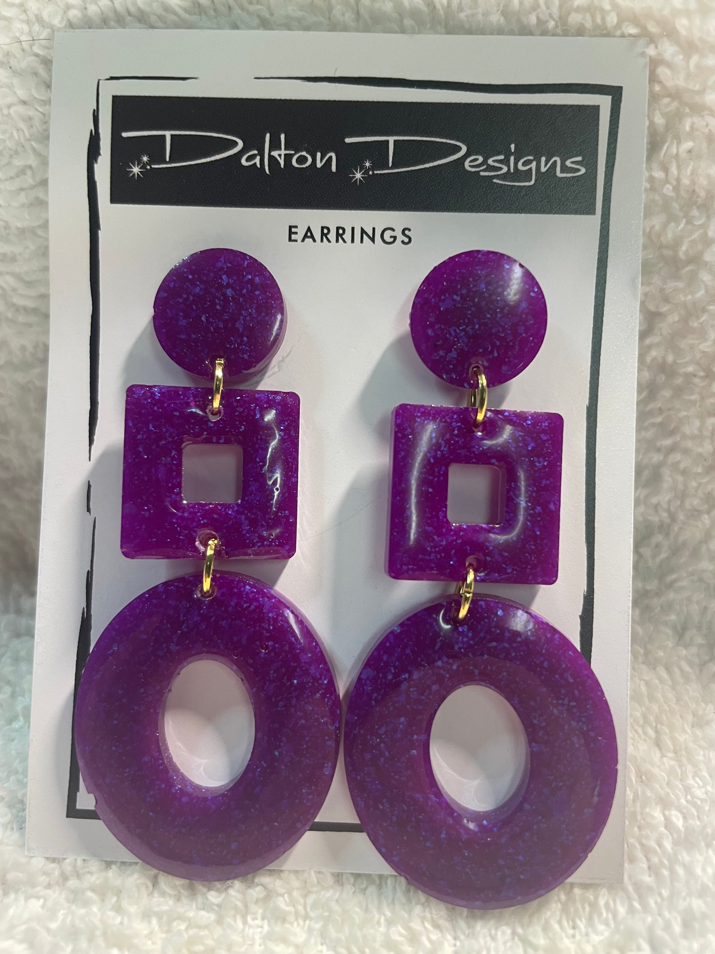 Orchid Purple Mod Earrings