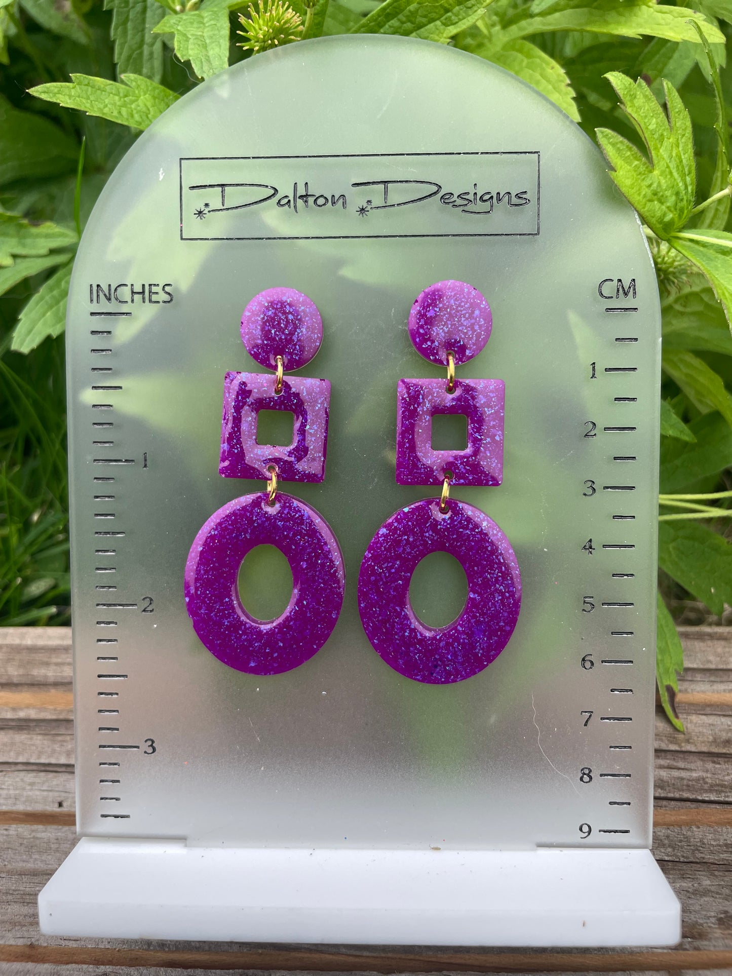 Orchid Purple Mod Earrings