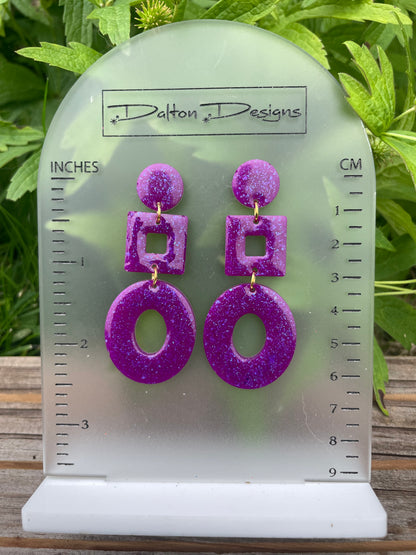 Orchid Purple Mod Earrings