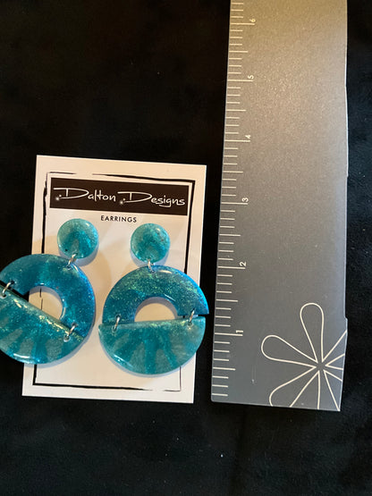 Sea Scape Modern Arch Earrings