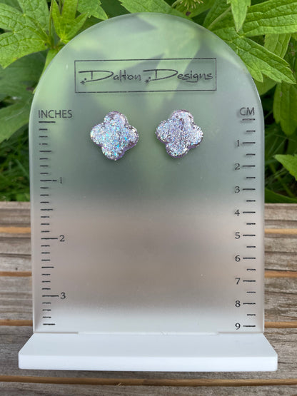 Lilac Silver Studs