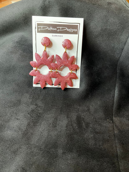 Mauvy Starburst Earrings