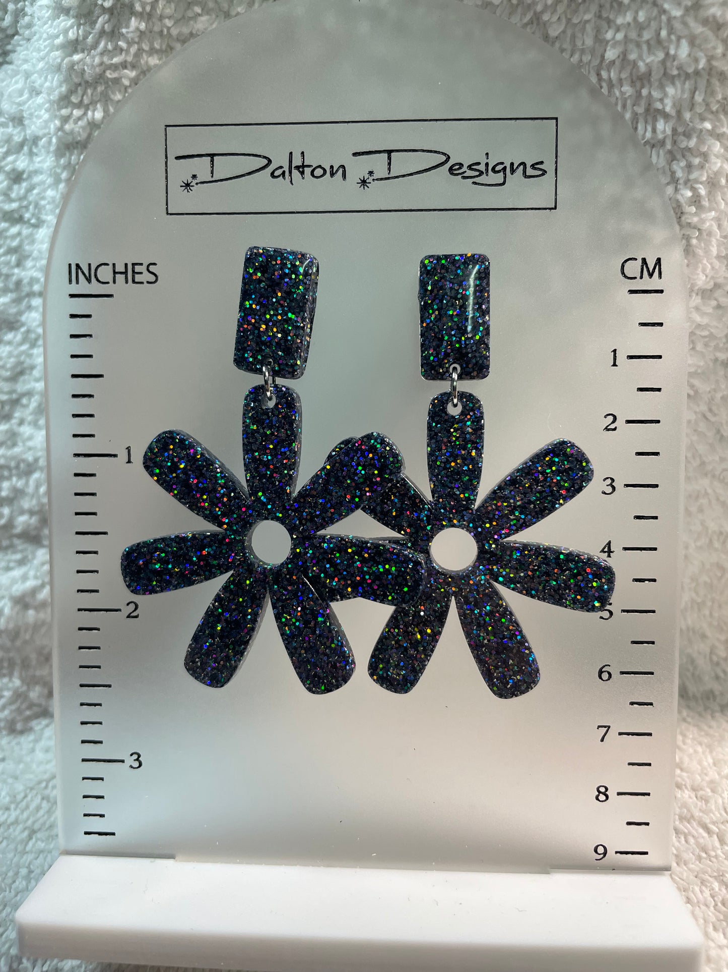 Black AB Spur Earrings