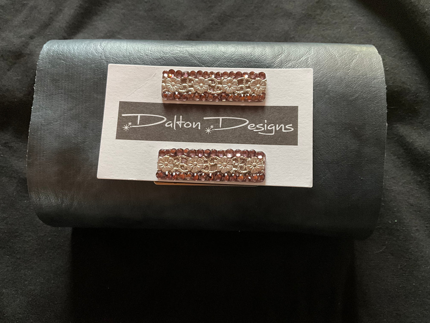 Soft PinkishPurple Crystal with Silver