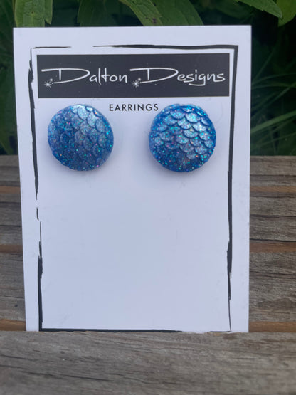 Blue Lagoon Mermaid Studs