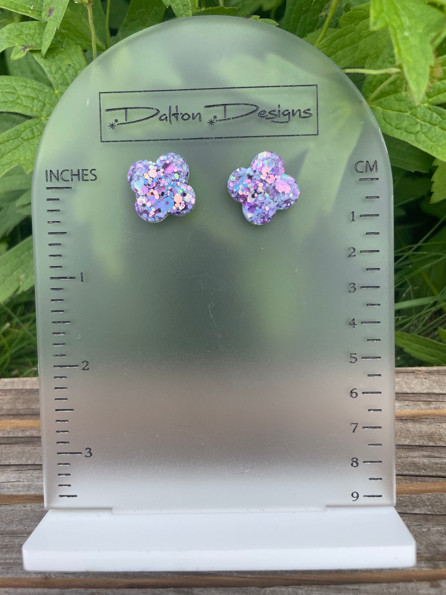 Double Trouble Purple Studs