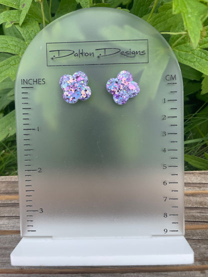 Double Trouble Purple Studs