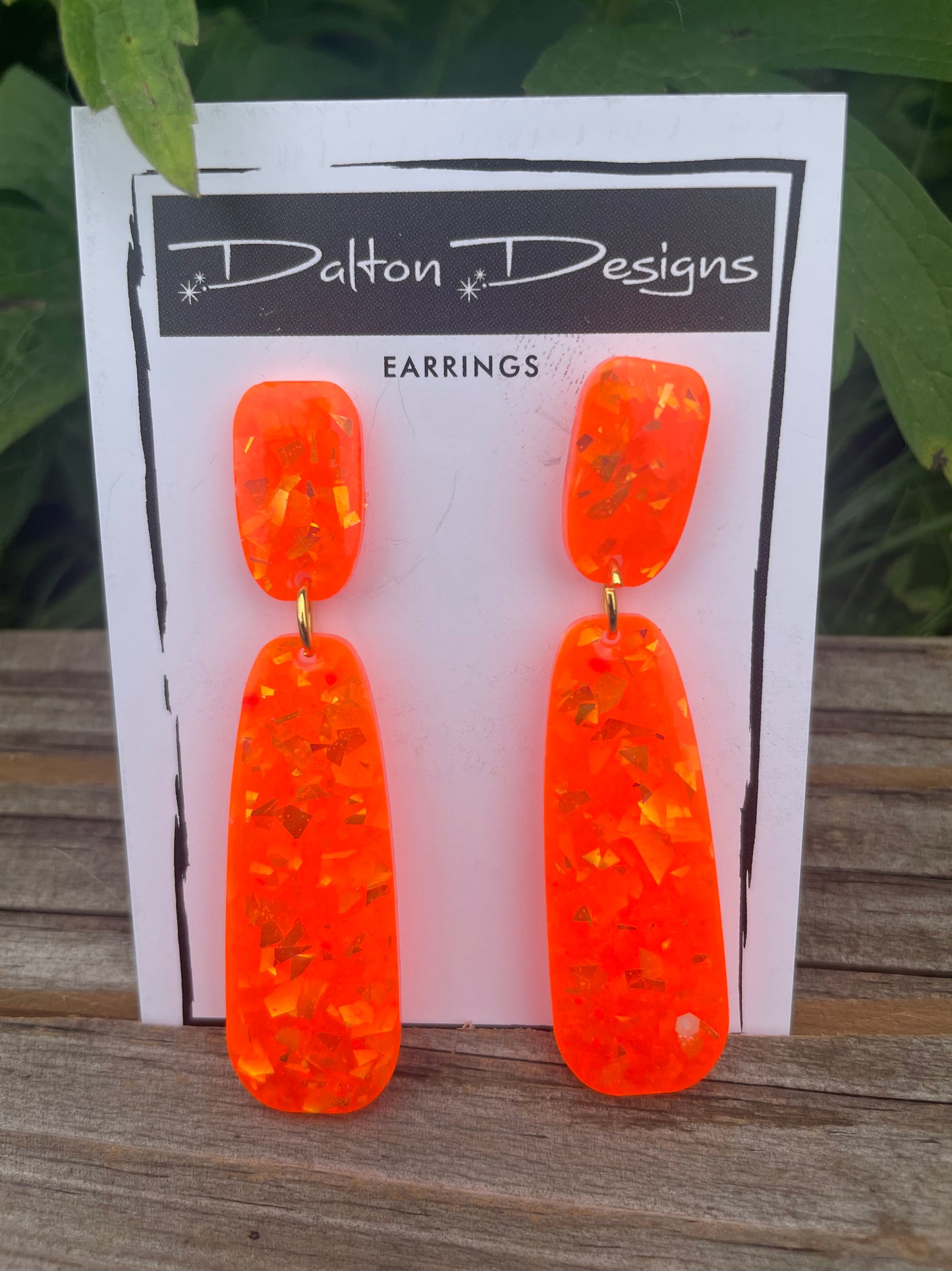 Illini Orange Drop Earrings