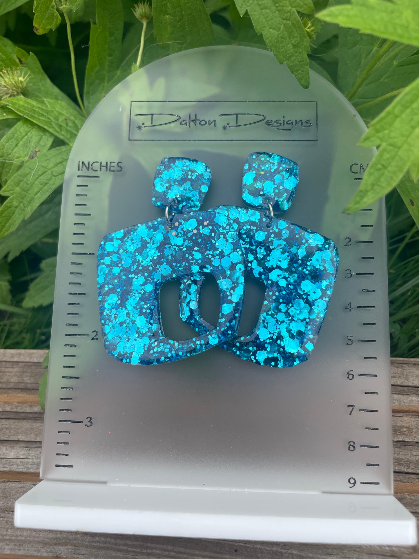 Chunky Teal Earrings