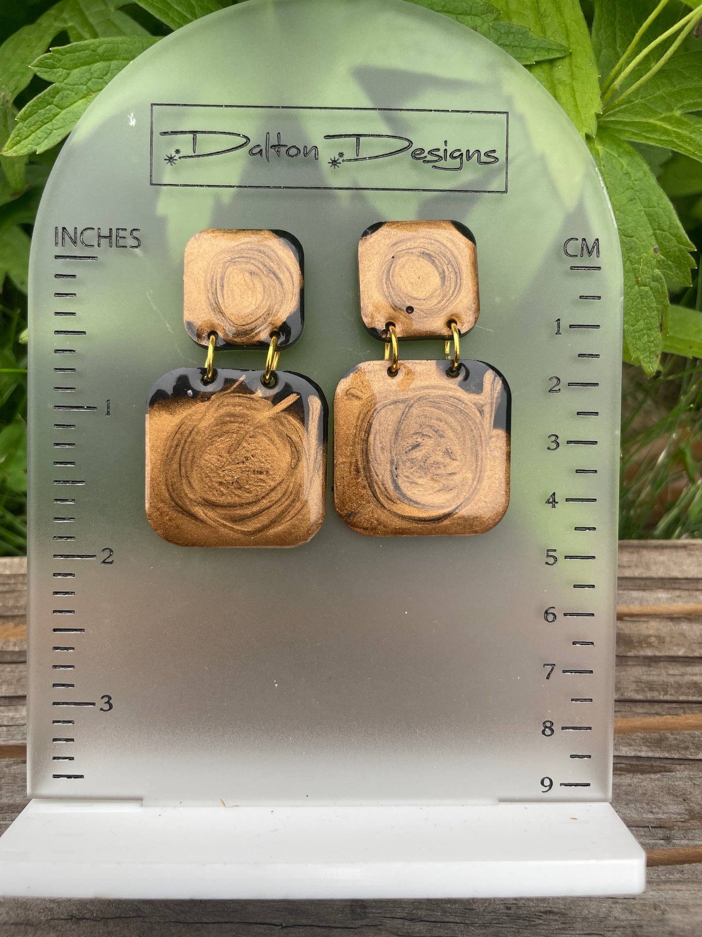 Gold with Black Swirls