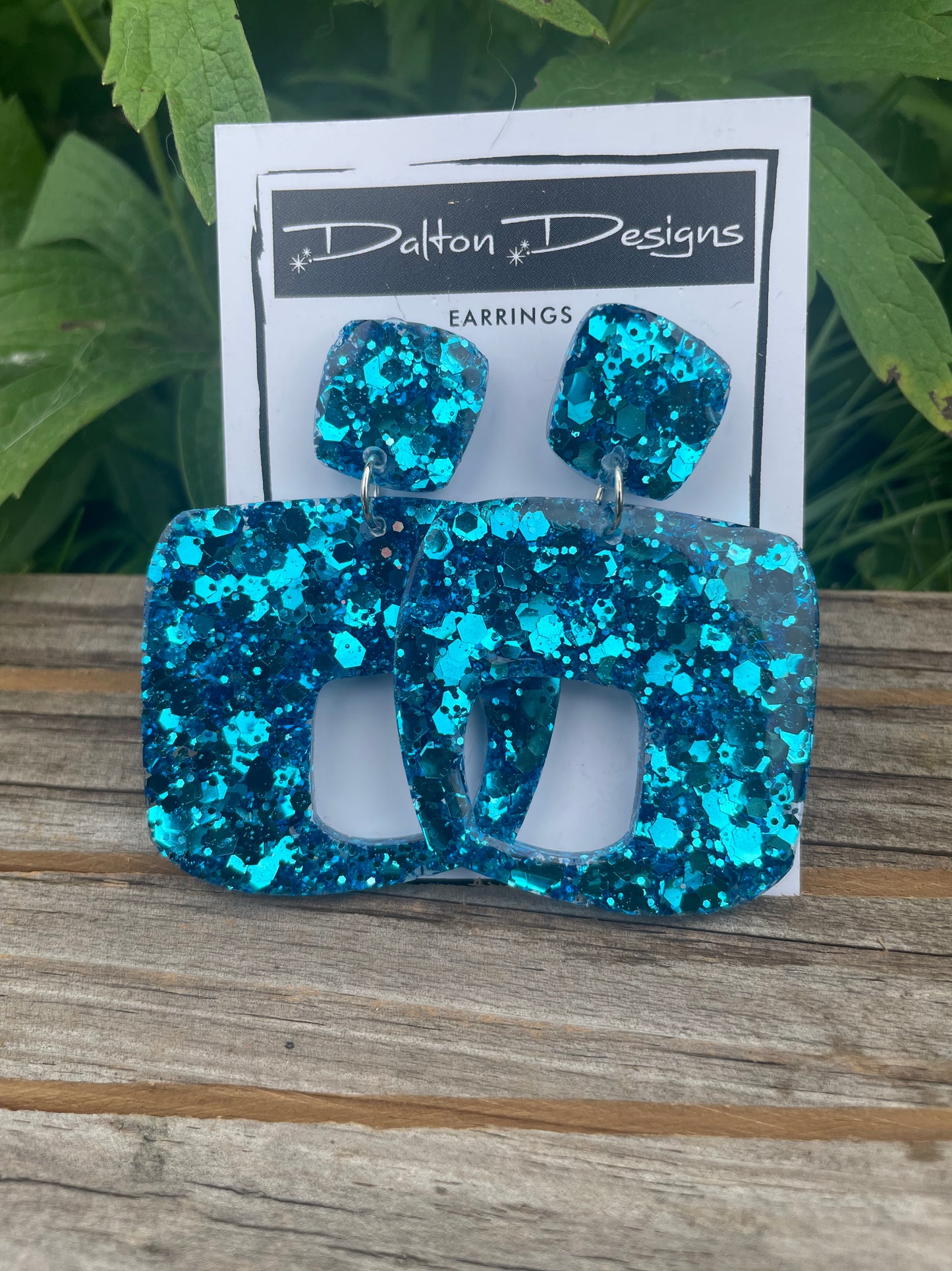 Chunky Teal Earrings