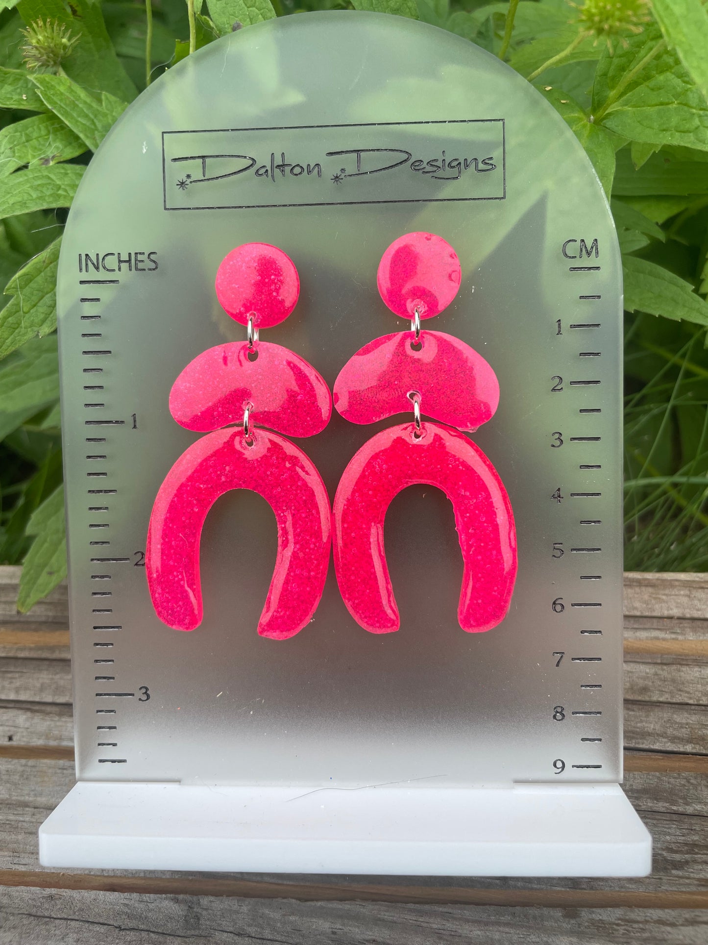 Hot Pink Funky Fun Earrings