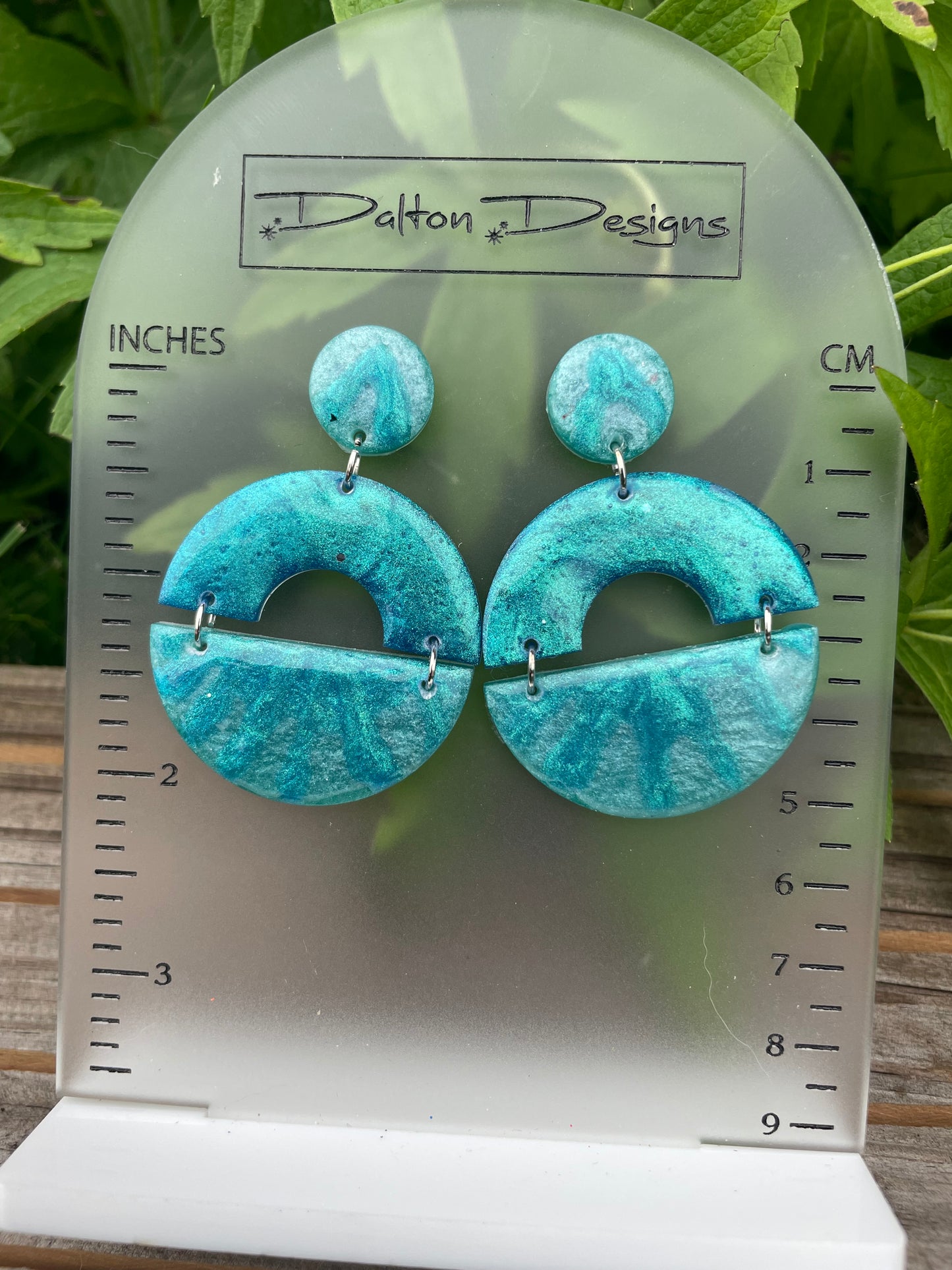 Sea Scape Modern Arch Earrings